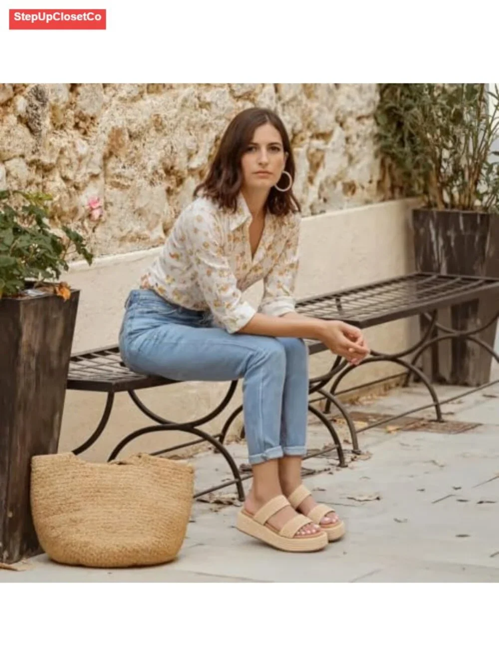 Cute Wedge Espadrilles Platform Sandals Slip On Dressy Summer Shoes